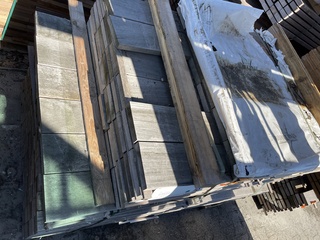 Ca. 98x Guyana Ipé hardhouten planken, 25x145mm, lengte 80/65cm, 12/95